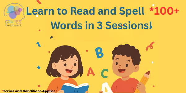 HOLIDAY PROGRAMME  : Learn to Read and Spell  100+ Words in 3 Sessions!