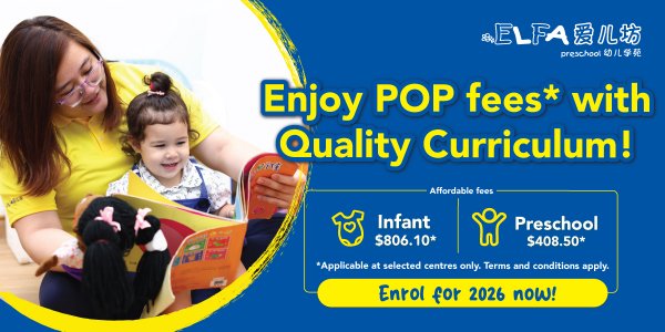 Experience ELFA Preschool’s renowned Mandarin–English, story-based curriculum — now at POP fees*!