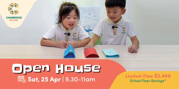 Cambridge Pre-school Open House 25 April 2026
