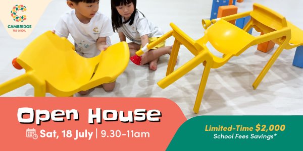Cambridge Pre-school Open House 18 July 2026