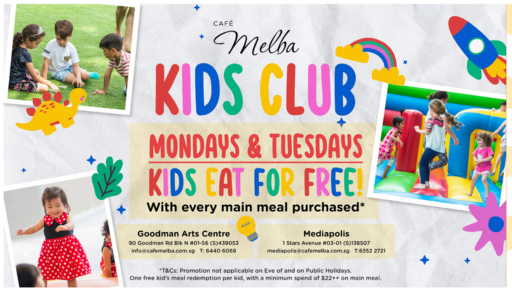 Cafe Melba restaurants where kids eat for free in Singapore